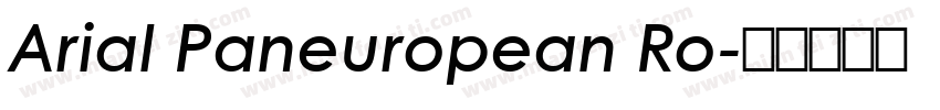 Arial Paneuropean Ro字体转换